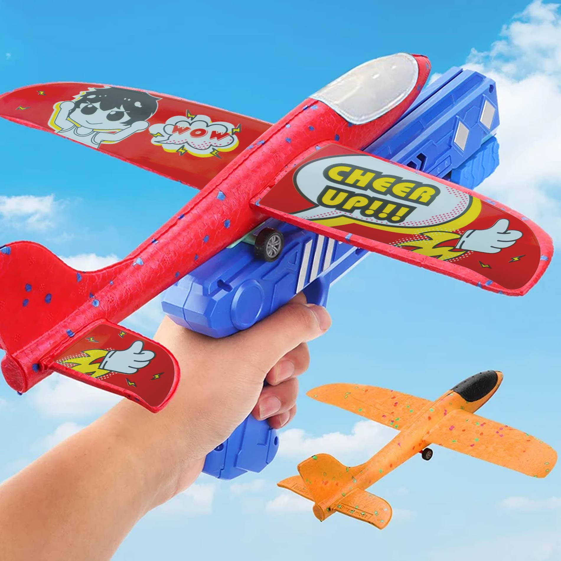 ¡Despega con Estilo! Pistola Lanzadora de Aviones Ultra Resistente